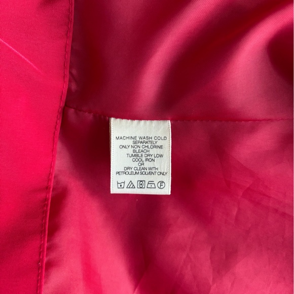 London Fog Full Zip Button Down Hooded Red Raincoat Jacket Windbreaker - Large - Picture 6 of 8